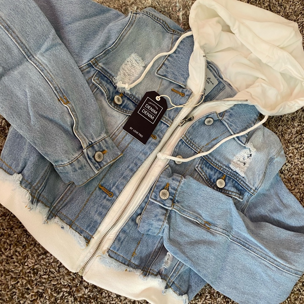 Denim Sweater Jacket